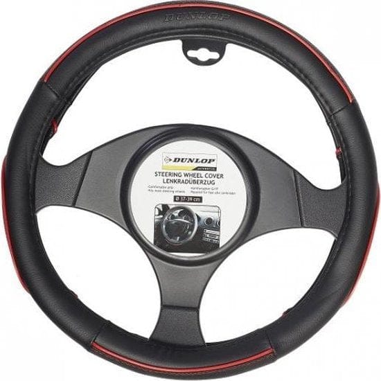 Dunlop Stuurhoes - Universeel - Pu - Zwart/rood - Ø37-39 cm