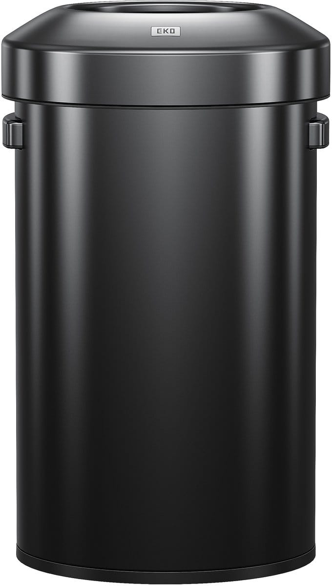 EKO - Urban Bin Prullenbak 60 liter - Mat Zwart - RVS