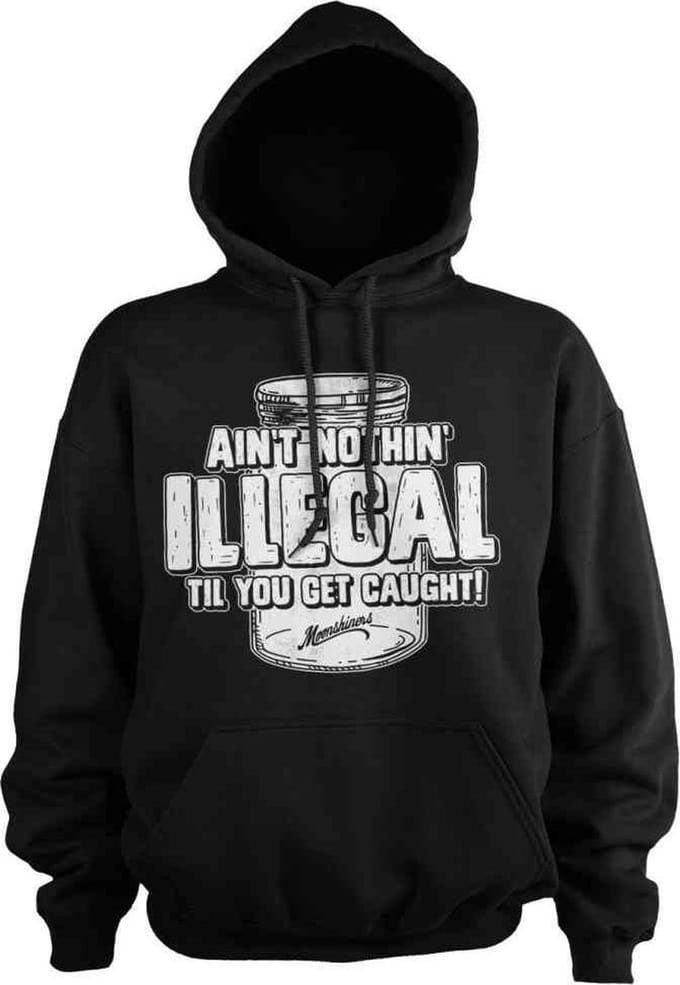 Moonshiners Hoodie/trui -L- Ain't Nothing Illegal Zwart