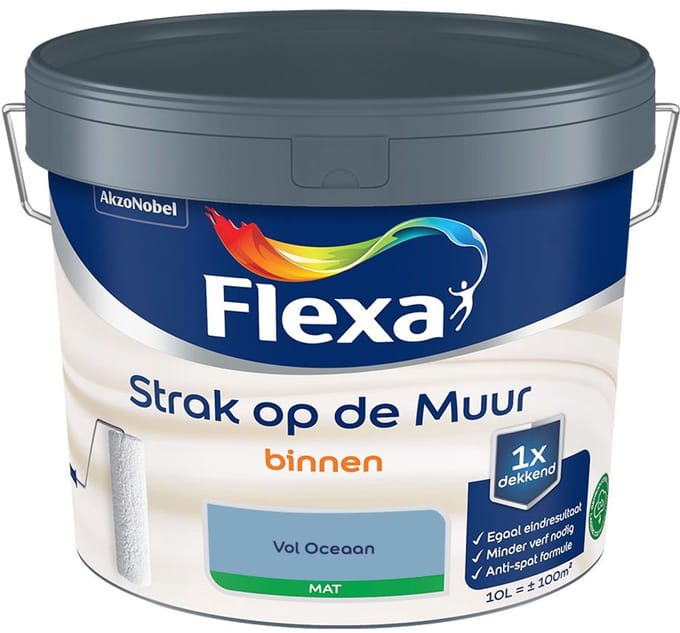 Flexa - Strak Op De Muur Binnen Mat - Vol Oceaan - Mengverf - 10 L