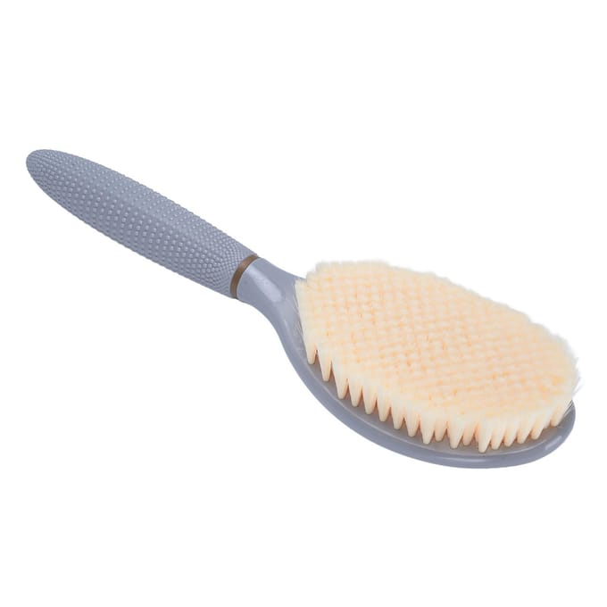 Douche Voetscrubber Voetwasborstel Draagbaar Gebogen Kop Schrobborstel voor Badkamer Grijs wit