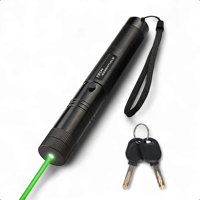 Tech Essentials Vergrendelbare Laserpen Groen - Klasse II - Oplaadbaar - Gadget