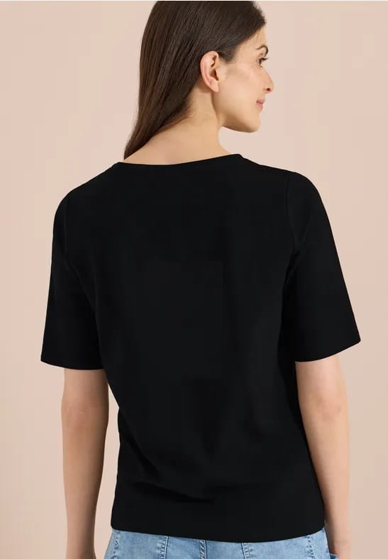 Basic Shirt met boothals