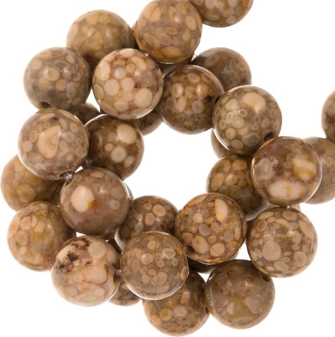 Maifan Kralen (8 mm) Taupe (48 Stuks)