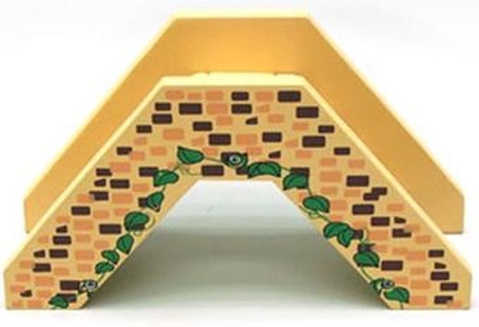 Voetgangersbrug met steen print