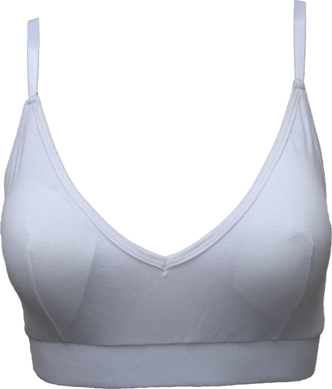Vanilla - Soft Bra - Dames Lingerie, Bralette, Bh, Beha - Wit - Maat M