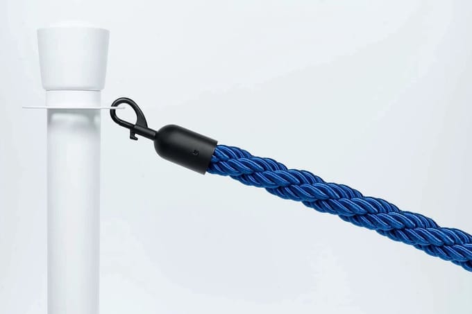 Afzetkoord Gedraaid | Blauw - Zwarte sluiting