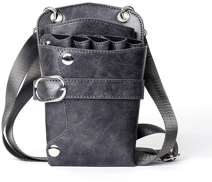 Dailygoods- Schaarzakje met 5 vakken - PU-leer - Verstelbare riem