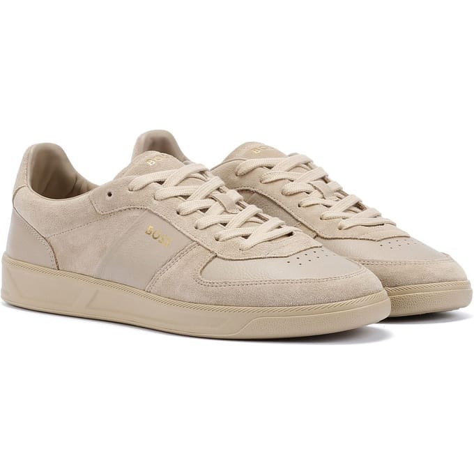 Boss Brandon Suède/Leder Heren Beige Sportschoenen