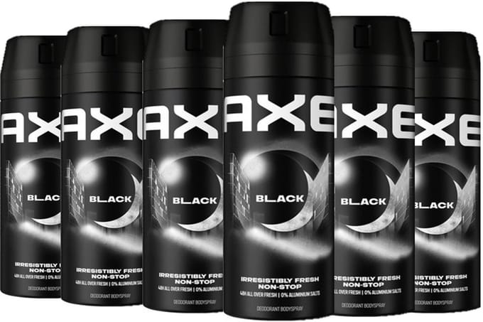 AXE Deo Spray Black - 6 x 150 ml - Voordeelverpakking