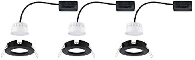Ronde LED Inbouwlamp 3 Stuks 3x6,5W Warmwit Zwart Mat
