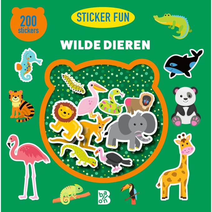 Wins Holland Wild Animals - 200 Removable Stickers