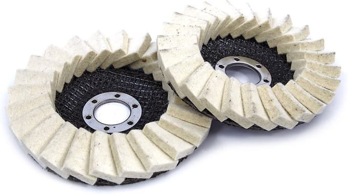 HBM 125 mm. Lamellen Polijstschijf voor op de haakse slijper