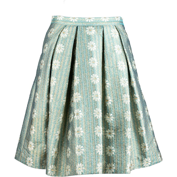 Red Valentino Jacquard Plissé Mini A-Lijn Rok - '10s