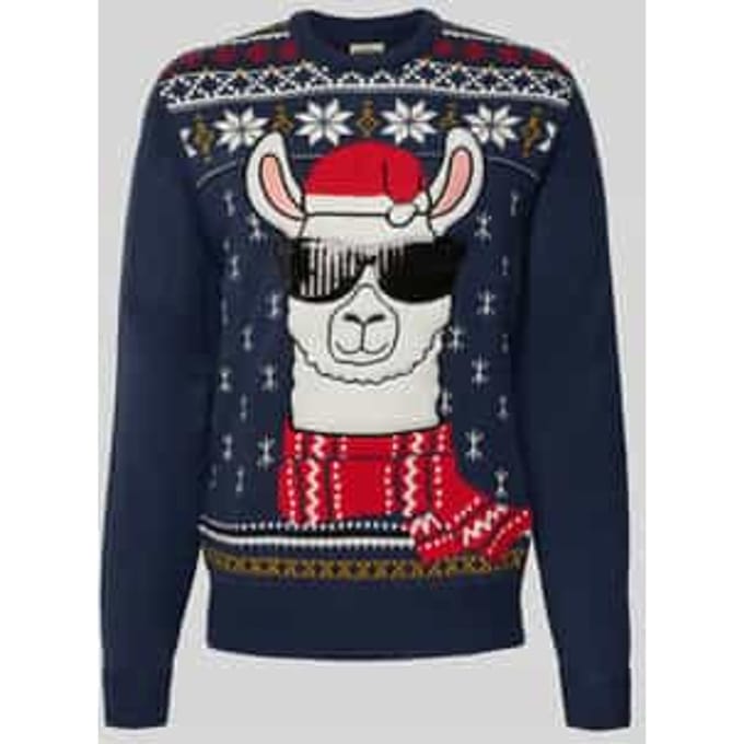 Gebreide pullover met ribboorden