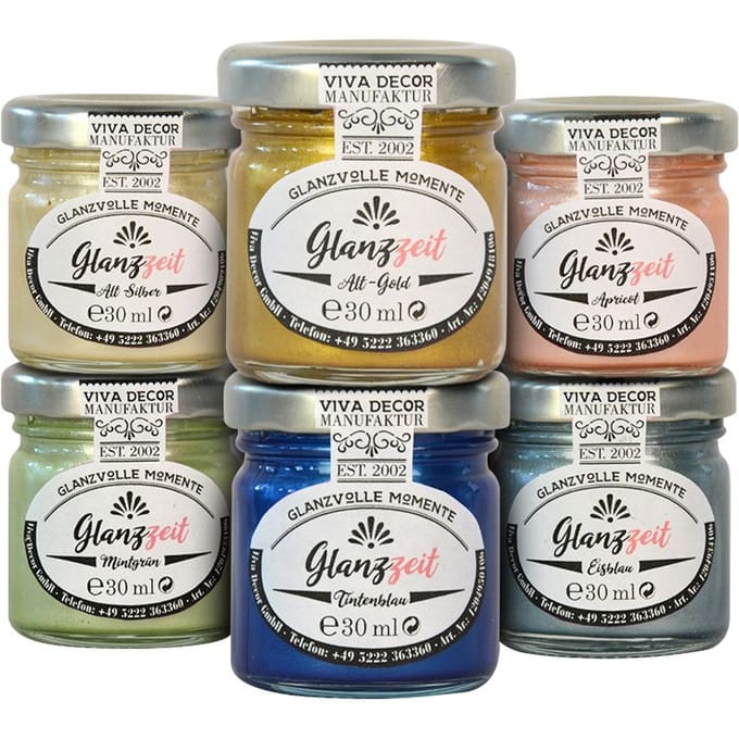 Viva Decor glans tijd "Glamoureuze momenten", set van 6