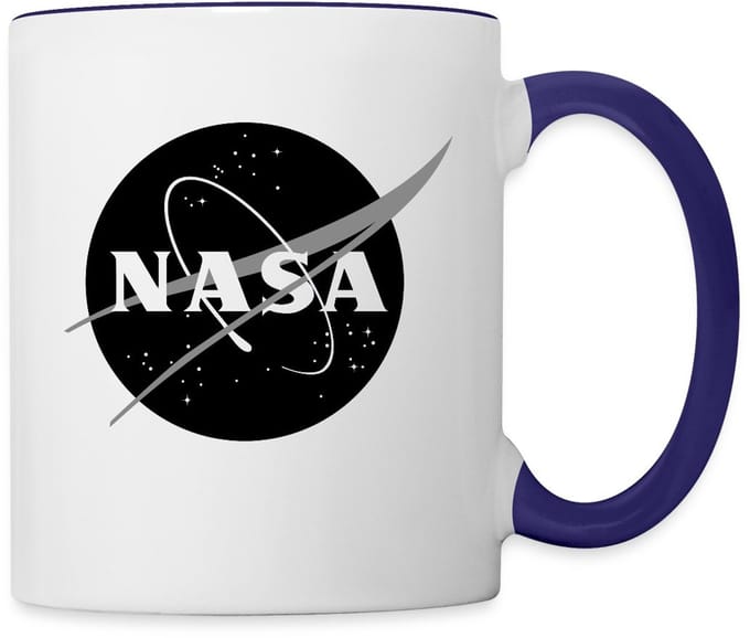 NASA zwart-wit klassiek logo Mok Tweekleurig
