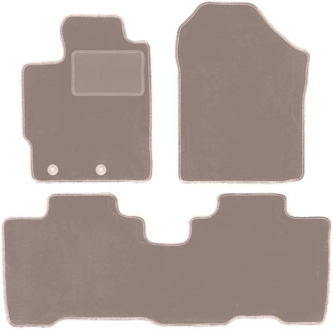 Beige velours matten voor: Toyota Verso-S minivan (2010-2015)