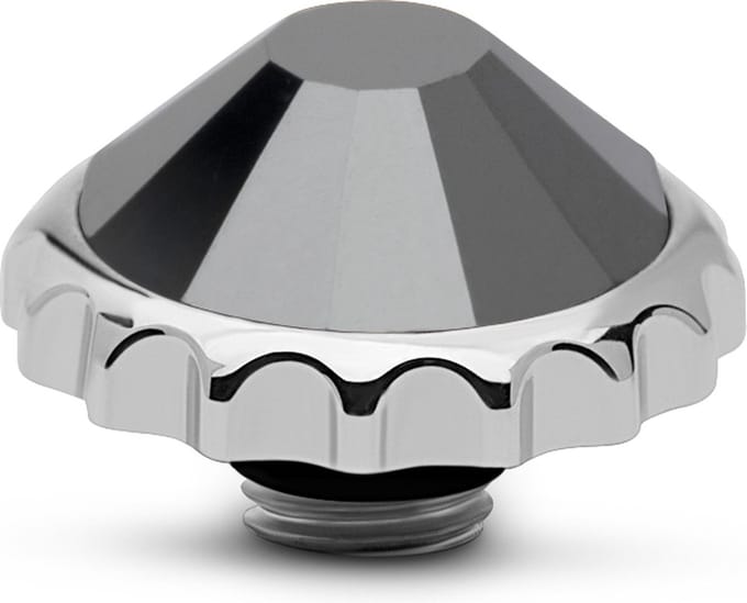 Melano Vivid Cap Steentje Jet Hematite Zilver