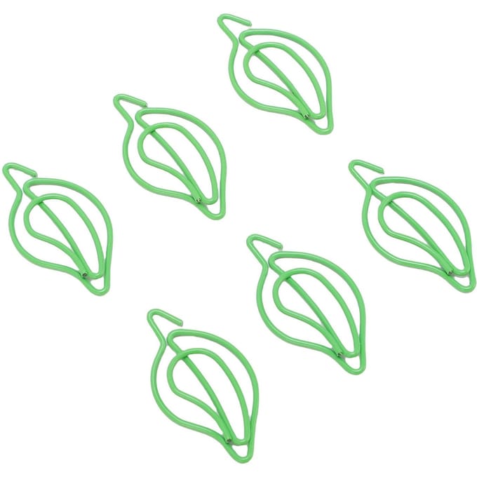 100 STUKS Metalen Paperclips Groen Bladvormige Bladwijzer Clips voor Visitekaartjes Kantoordocumenten Notities Foto's green