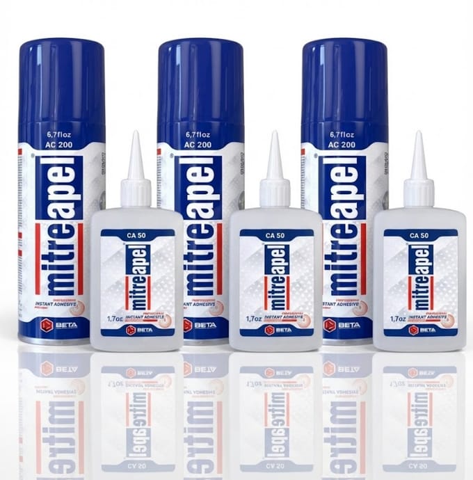 3 stuks Secondelijm set met activator 200ml, twee-componentenlijm