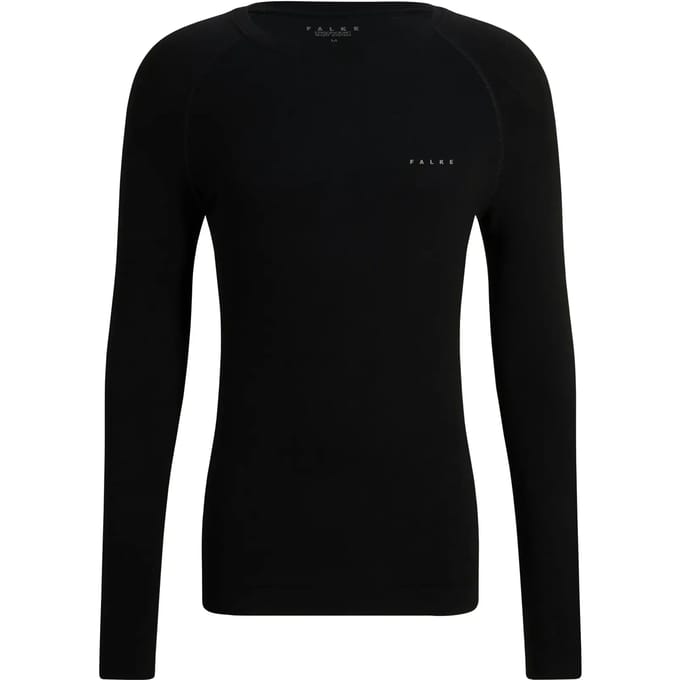 FALKE Wool-Tech Light warme en koude temperatur wol functioneel materiaal Top van onderlaag heren zwart - maat M