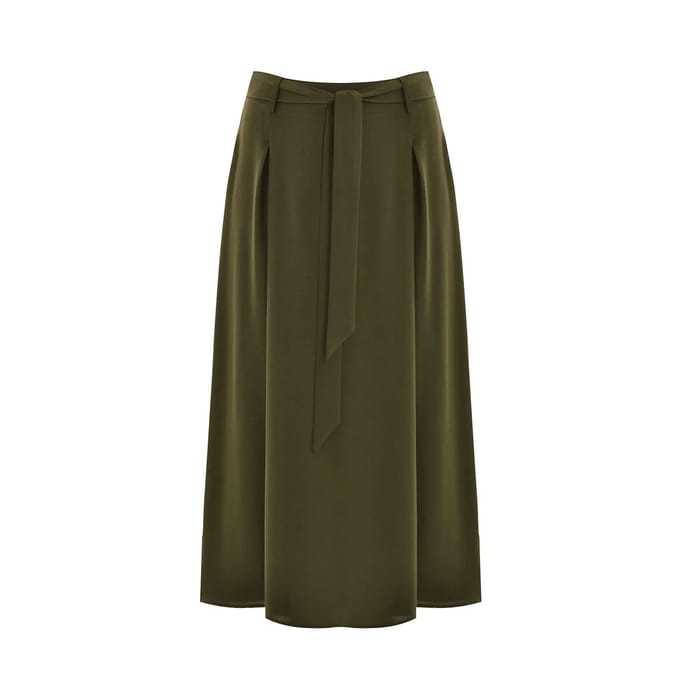 Vrouwelijke crêpe rok Mat Fashion Αirwashed