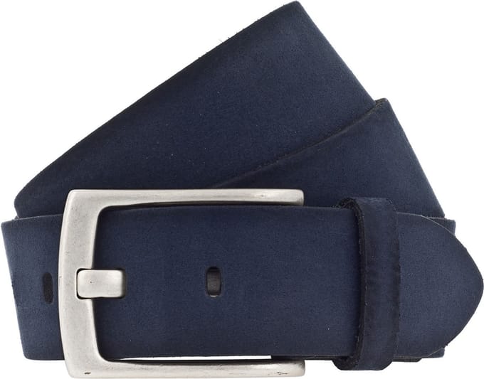 Vanzetti Leren Riem 40mm Leather Belt W95 Navy Blauw