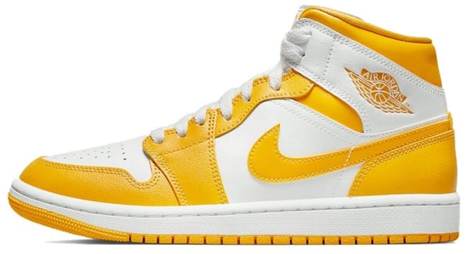 Air Jordan 1 Mid White Yellow - Maat 43