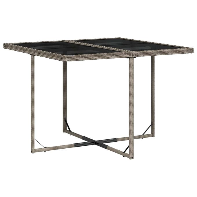 vidaXL - 9-delige - Tuinset - met - kussens - poly - rattan - grijs