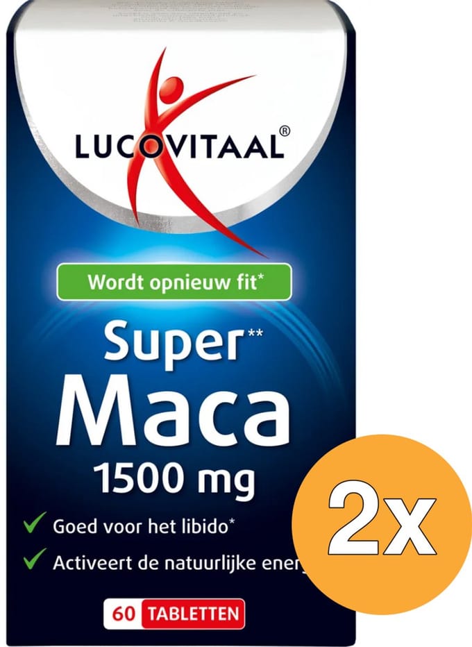 2x Lucovitaal Maca Super 1500mg (60 tabletten)