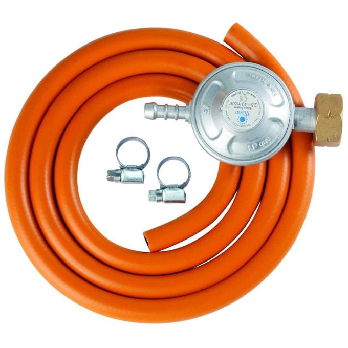 Meva LPG Gas Cylinder Connection Kit Reducer 37 mbar 1.5m