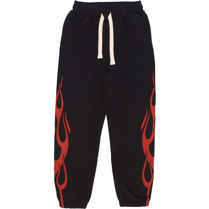 Lichtgewicht heren trainingsbroek Flames Pants Zwart/rood