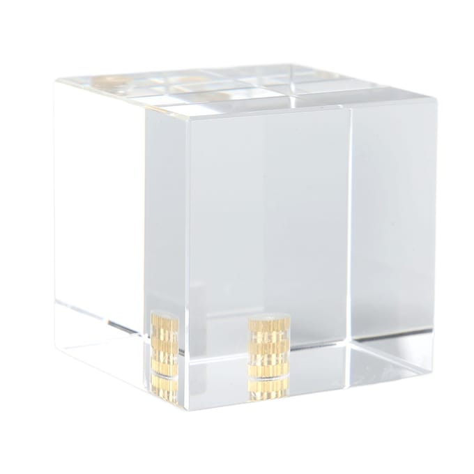 Cube de Verre 50mm Cube de Verre Prisme Magique Attrape-Soleil Prisme de Photographie pour Enfants Science Bureau