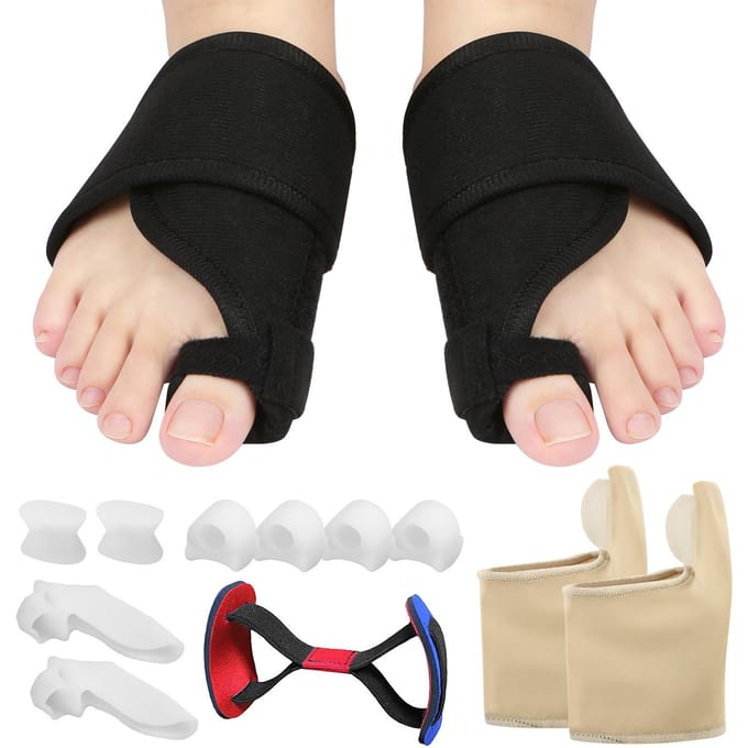 13-delige Bunion Corrector Set Bunion Relief Protector Sleeves Kit Teenafscheiders Spacers Stijltangen 13pcs beige