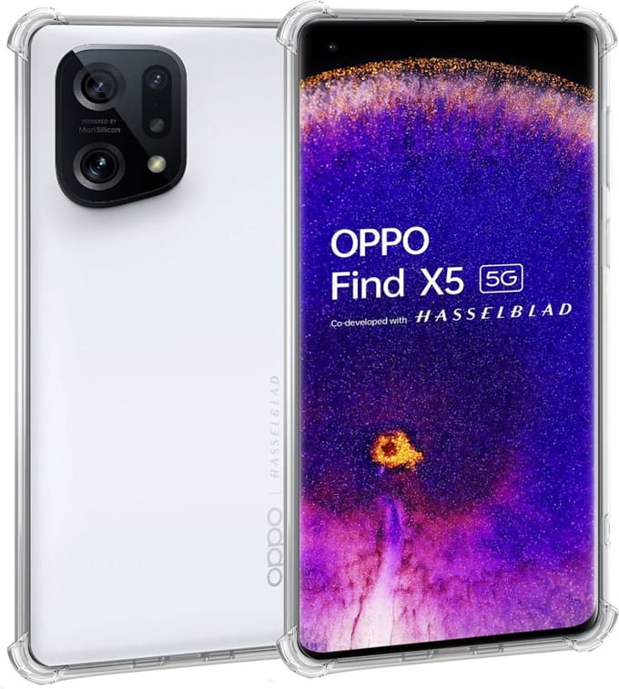 Geschikt voor OPPO Find X5 - Hoesje - Shock Proof Case – Cover Transparant