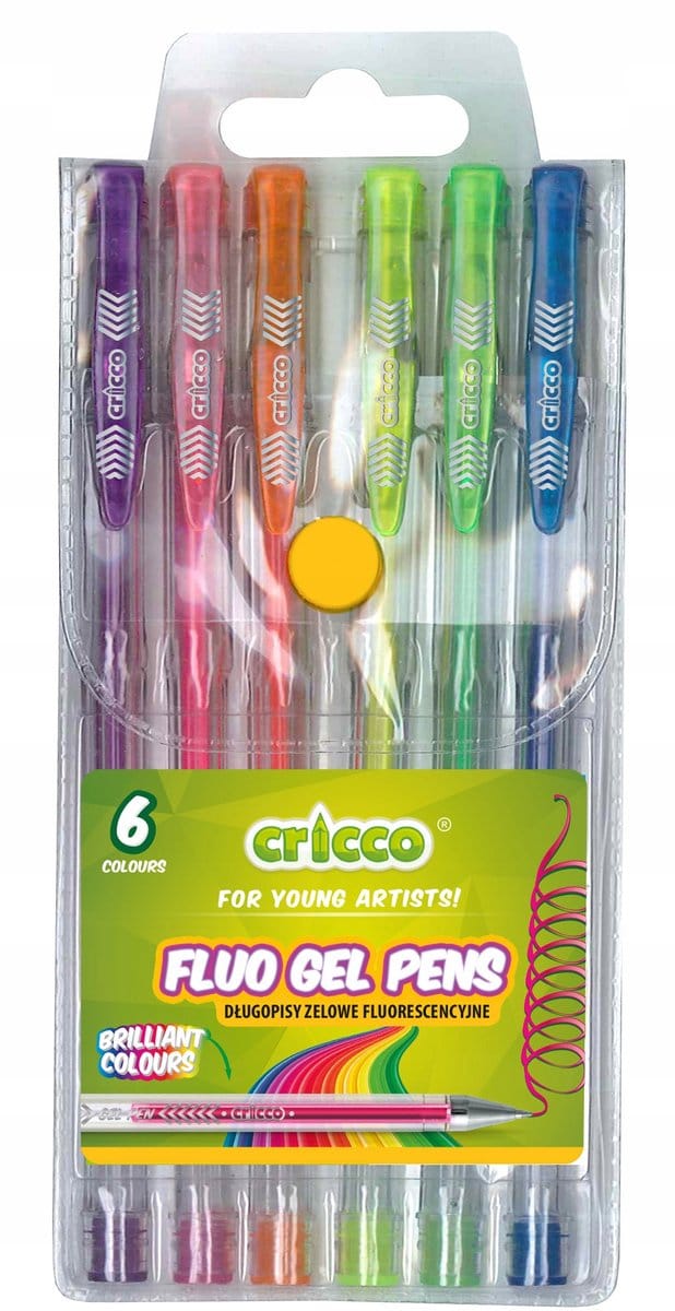 CRICCO Gelpennen Fluorescerend 6 Kleuren