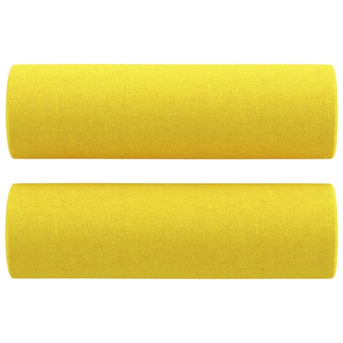 vidaXL - Sierkussens - 2 - st - 15x50 - cm - stof - lichtgeel