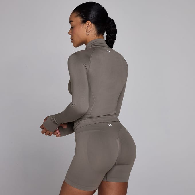 MP Women's Shape Seamless Zip Through Jacket - Dark Truffle - M