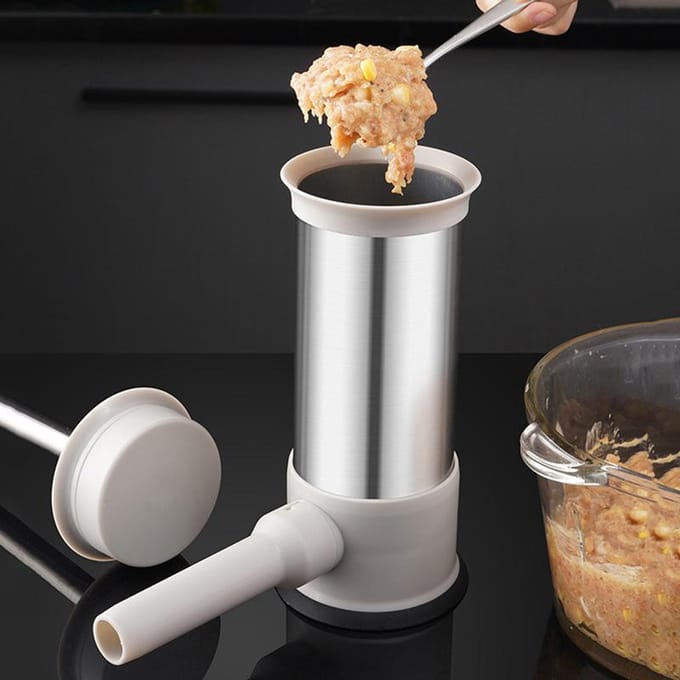 Machine à saucisses horizontale en acier inoxydable, remplisseuse de saucisses, outil de cuisine fait maison white