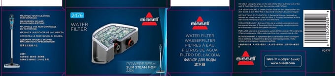 BISSELL - Waterfilter voor 2234N PowerFresh SlimSteam - 1 stuk