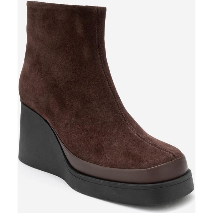 Livia Leren Wedge Boot (Dames)