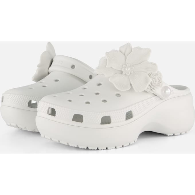Crocs Crocs Classic Platform Clogs Slippers wit