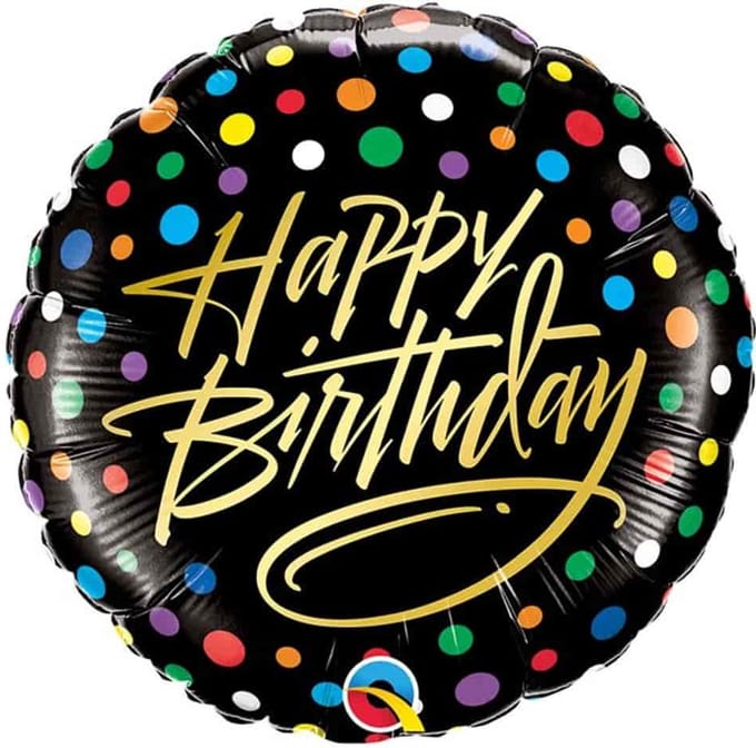 ‘Happy Birthday’ Stippen Goud - 46 centimeter