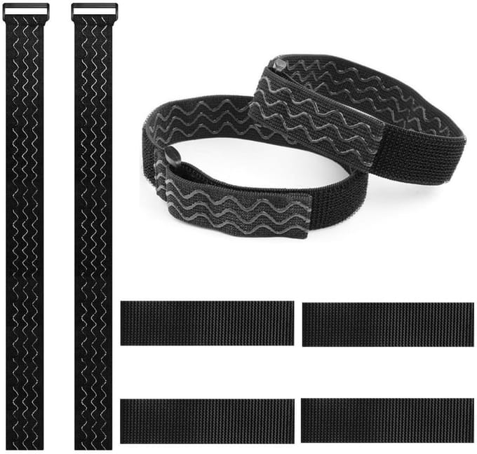 Dailygoods- Elastische Straps - Set van 4 - Antislip Kabelbinders - Fietshoezen - Verstelbare Banden - Duurzaam Silicoon 40 x 2 cm