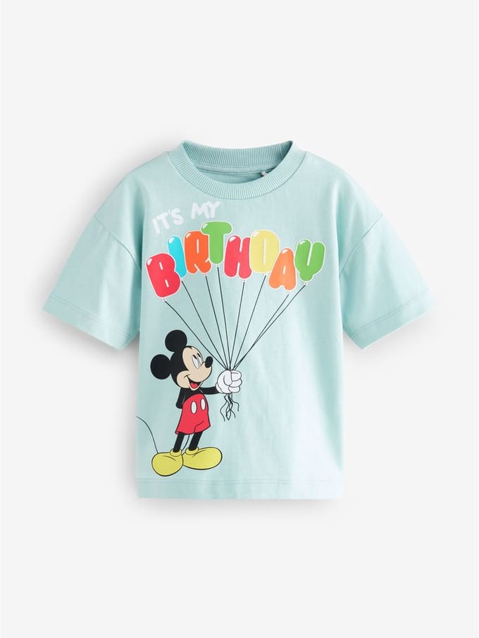 Next - Jongens - Mickey Mouse-T-shirt met korte mouwen - Blauw