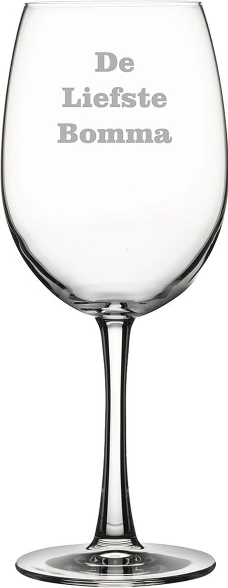 Rode wijnglas gegraveerd - 58cl - De Liefste Bomma