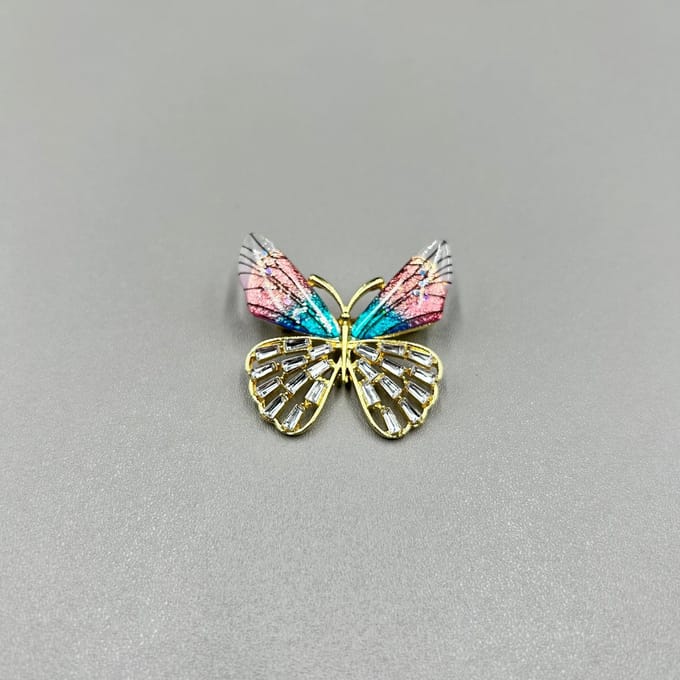 Vlinderbroche - Elegante Broche met Kristallen | Twinolo