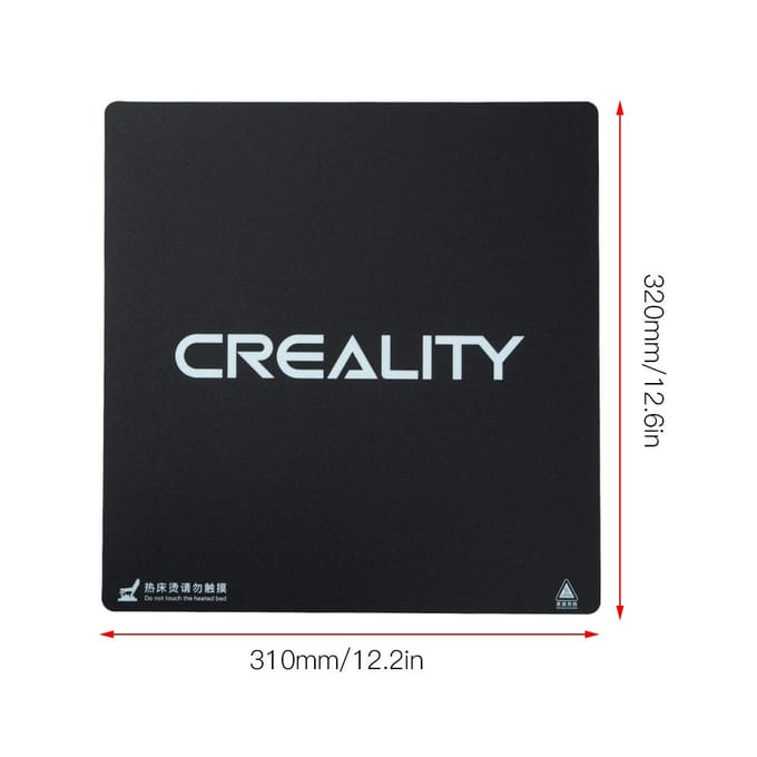 Origineel Creality 3D Verwarmd Bed Stickervel Bouwoppervlak Hoge Temperatuurbestendig Black black