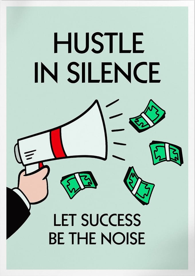 Hustle In Silence (Monopoly) | Poster | A3: 30 x 40 cm